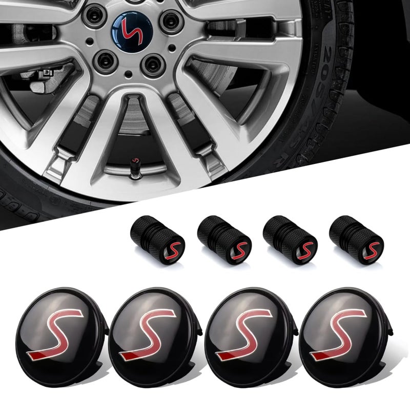 JULOPO 4PCS Car Wheel Center Cap 54mm S Logo Compatible with Mini Cooper Clubman Countryman Paceman Wheel Center Covers - Image 3