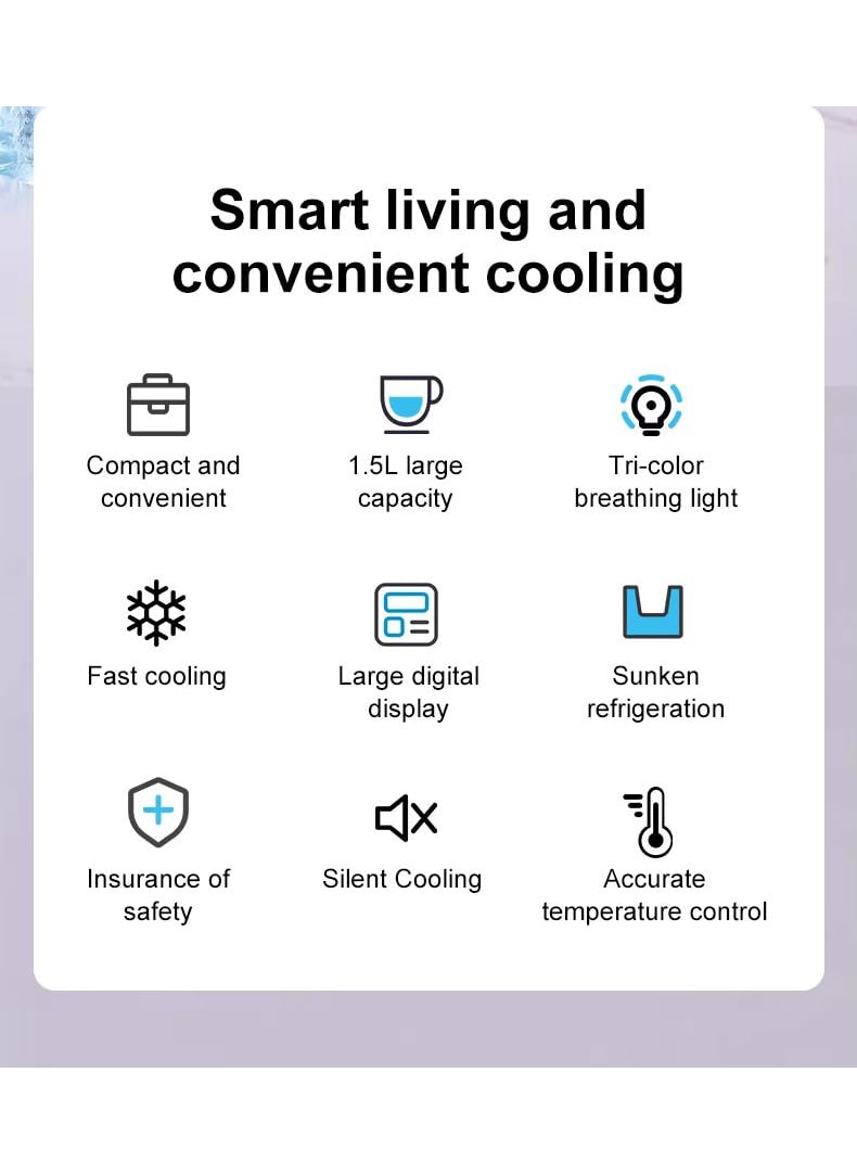 Generic Deevamart Cooling Cup Beer Cabinet Beverage Cabinet Wine Freezer Home Freezer Bar Cup Cooler Cup Cooling Standard Version White Color  - Image 2