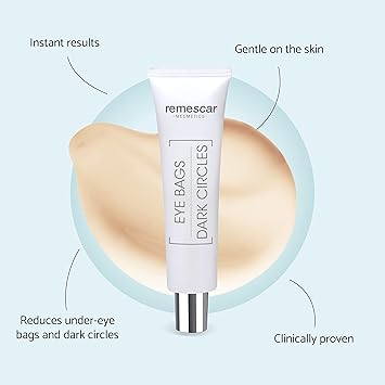 Remescar Eye Bags Dark Circles 8ml Instant Dark Circle Eye Cream for Under Eye Bags and Remove Bags Under Eyes Eye Bag Remover In Only 2 Minutes 180 Applications - Image 3