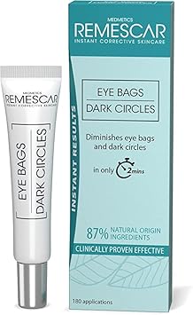 Remescar Eye Bags Dark Circles 8ml Instant Dark Circle Eye Cream for Under Eye Bags and Remove Bags Under Eyes Eye Bag Remover In Only 2 Minutes 180 Applications - Image 1