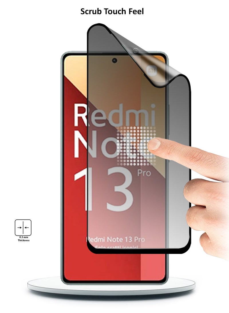 Wtech Nano Ceramic Privacy Full Glue Full Cover Matte Flexible Screen Protector For Xiaomi Redmi Note 13 5G 2024 / Xiaomi Redmi Note 13 4G 2024 / Xiaomi Redmi Note 13R Pro 5G 2023 / Xiaomi Redmi Note 13 Pro - Image 3