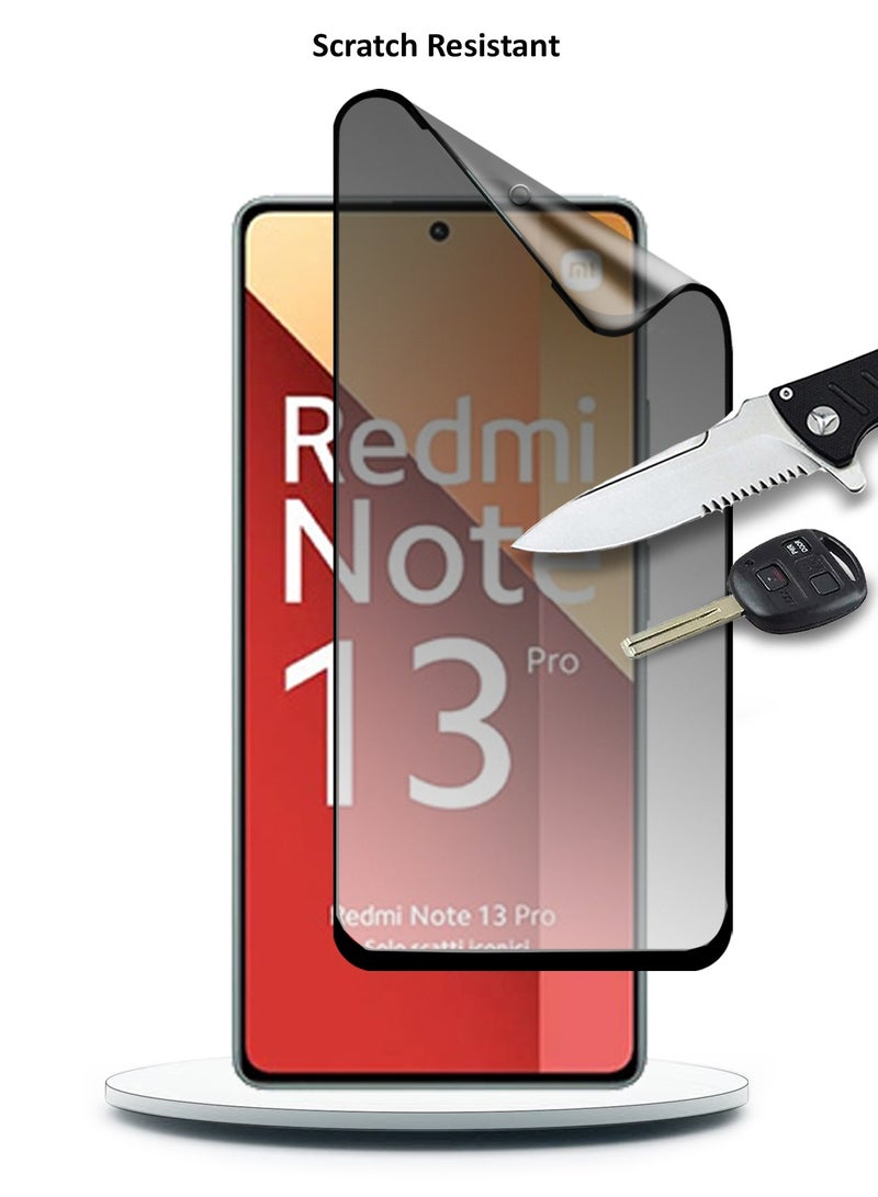 Wtech Nano Ceramic Privacy Full Glue Full Cover Matte Flexible Screen Protector For Xiaomi Redmi Note 13 5G 2024 / Xiaomi Redmi Note 13 4G 2024 / Xiaomi Redmi Note 13R Pro 5G 2023 / Xiaomi Redmi Note 13 Pro - Image 5