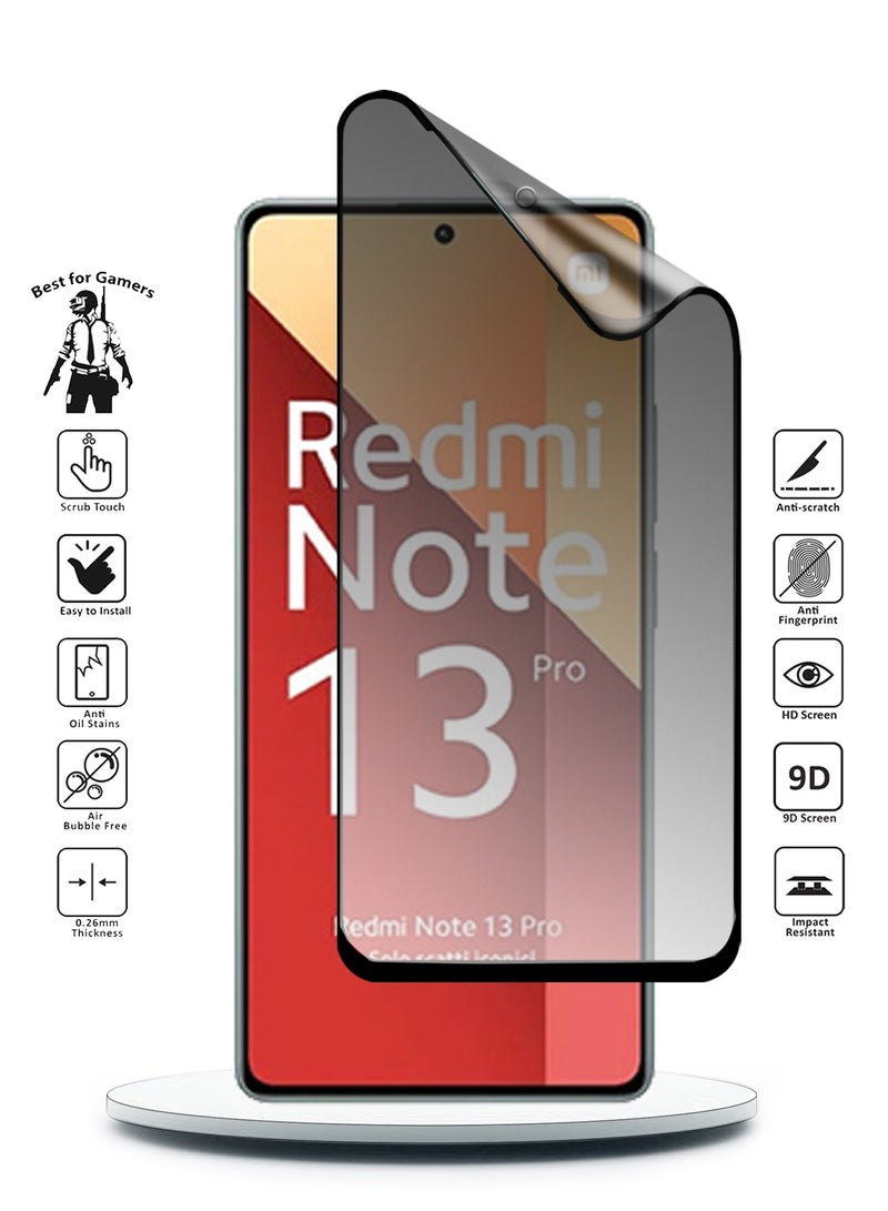 Wtech Nano Ceramic Privacy Full Glue Full Cover Matte Flexible Screen Protector For Xiaomi Redmi Note 13 5G 2024 / Xiaomi Redmi Note 13 4G 2024 / Xiaomi Redmi Note 13R Pro 5G 2023 / Xiaomi Redmi Note 13 Pro - Image 2