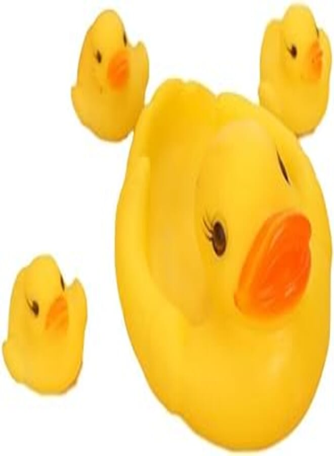Bath Duck Toys Rubber Ducks Family Squeak and Float Duckies Baby Shower Toy Party Decoration for Toddlers Boys Girls (Winking Duck Family)