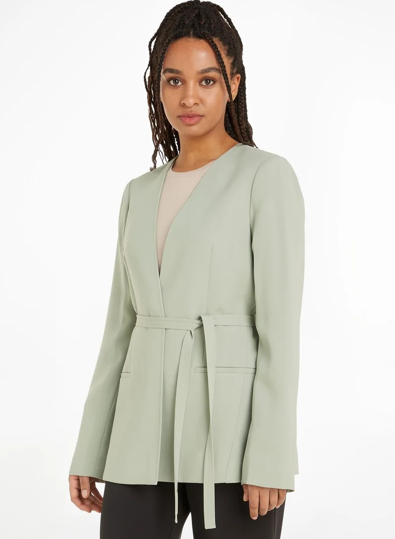 CALVIN KLEIN Belted Pocket Detail Blazer