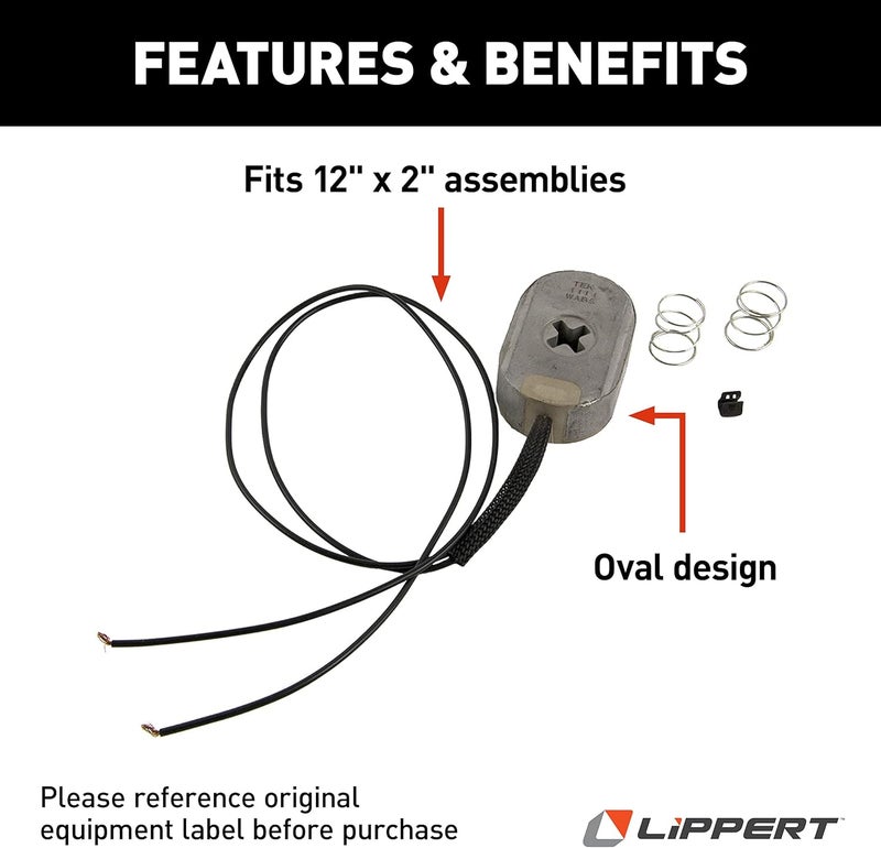 Lippert Components مجموعة مغناطيس الفرامل الكهربائية من ليبورت كومبوننتس - 12" × 2" - Image 2