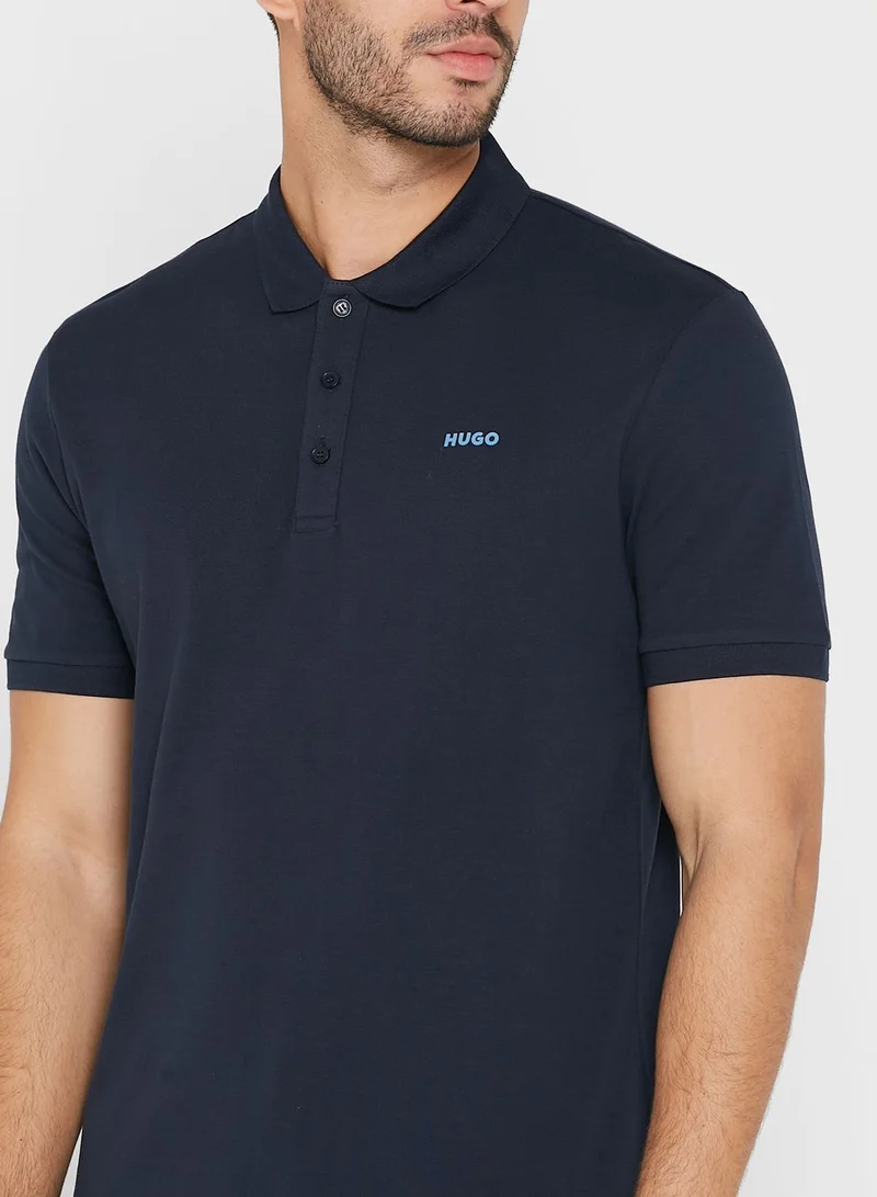 HUGO Embroidered Logo Polo