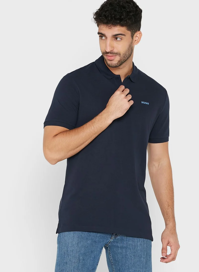 HUGO Embroidered Logo Polo