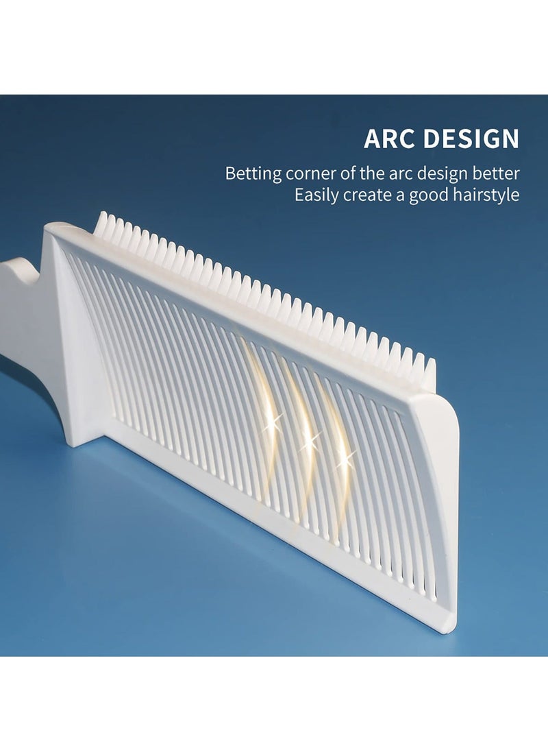 Y&D Blending Flat Top Comb, 2 Pieces Fade Combs, Professional Barber Cutting Comb Heat Resistant Clipper for Men Salon Styling Tools – White - Image 3