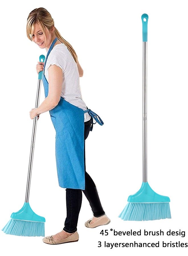 HAWAWA Broom and Dustpan Set Stainless Steel, Upright Broom and Dust Pans with Long Handle, Broom with Dustpan Combo Set for Home Kitchen, Garage, Office and Lobby Use - Image 3