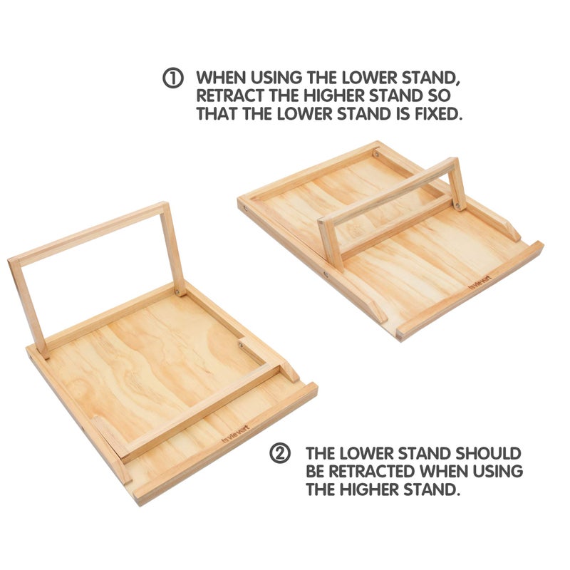 LAVIEVERT Jigsaw Puzzle Easel Bracket, Wooden Puzzle Holder Stand with 2 Adjustable Tilt Angles for 1000 / 1500 Pieces Puzzle Board - Comes with No Puzzle Board - Image 2