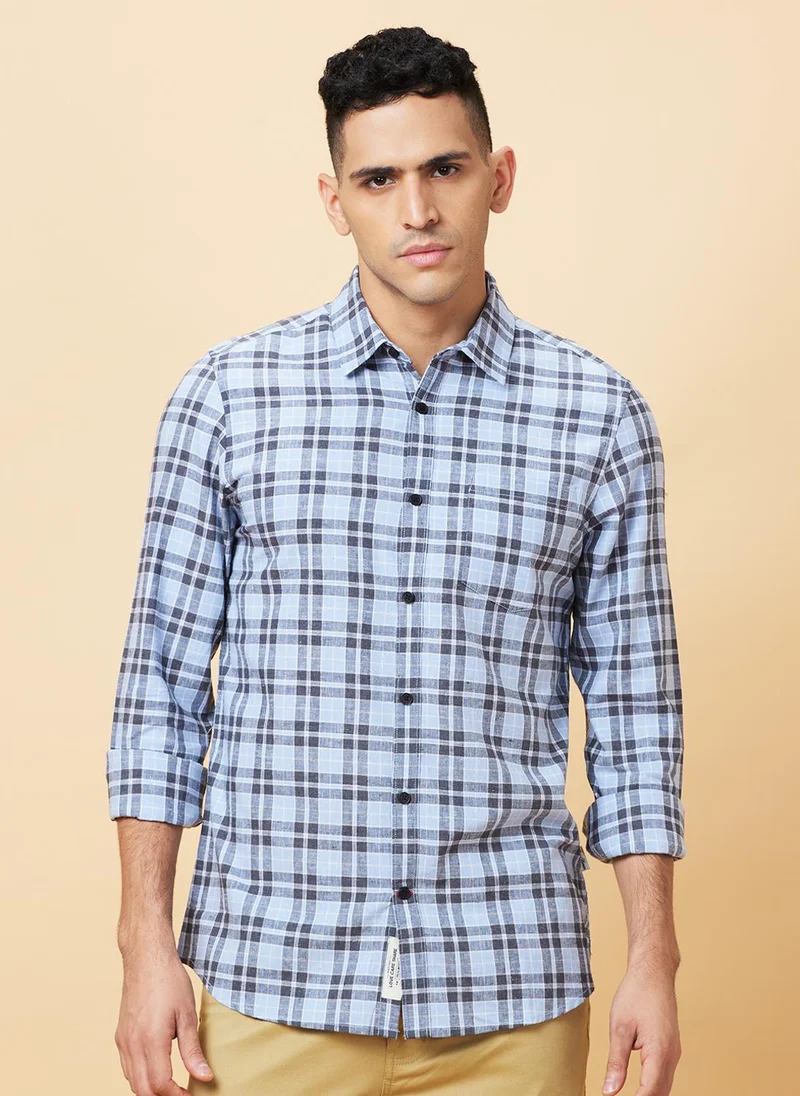 بيينغ هيومان Men Slim Fit Tartan Checks Opaque Checked Casual Shirt