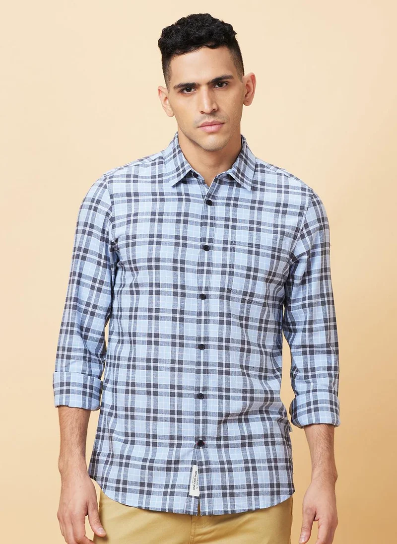 بيينغ هيومان Men Slim Fit Tartan Checks Opaque Checked Casual Shirt