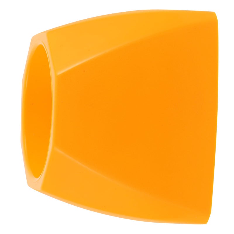 Yellow Octagonal Toilet Brush and Holder Set Sturdy Plastic Stand Bathroom Scrubber - Image 2