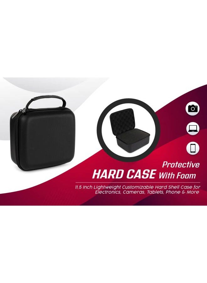 Caseling Protective Hard Case With Customizable Foam. 11 Inch Lightweight Hard Shell Case for Electronics, Cosmetic, Makeup & More – 11 x 9 x 5.5 Inches - Image 4