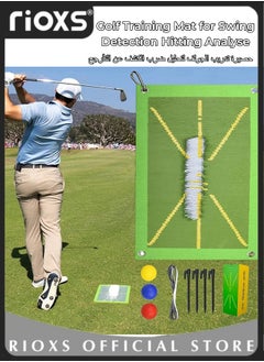 RIOXS Golf Training Mat for Swing Detection Hitting Analyse Swing Paths and Striking Positions Golf Practice Mat Golf Training Aids for Indoor and Outdoor  - Image 2