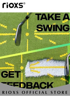 RIOXS Golf Training Mat for Swing Detection Hitting Analyse Swing Paths and Striking Positions Golf Practice Mat Golf Training Aids for Indoor and Outdoor  - Image 5