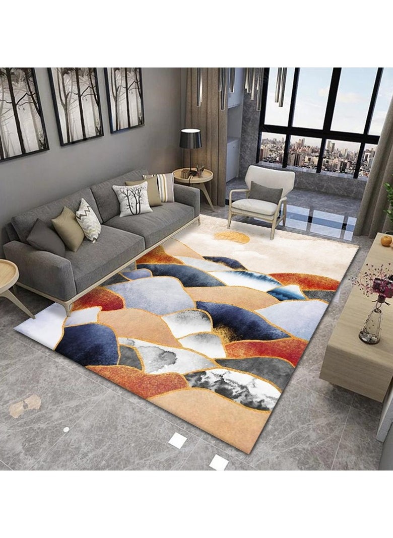 Loquat Squality Soft And Comfortable Orange Series Modern Minimalist Carpet 