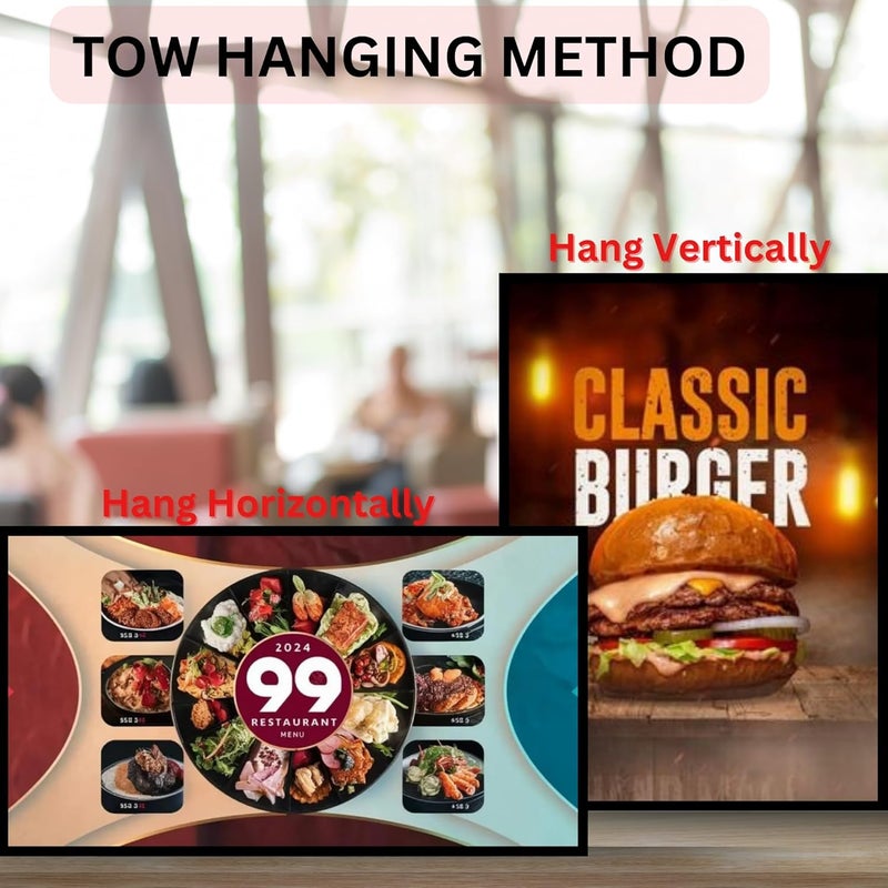 QAILUX Led Display Board for Advertising A4 Slim LED Advertising Light Box Illuminated Poster Display Cafe Restaurants Menu Board Cinema Movie Poster Display Screen (A4) - Image 5