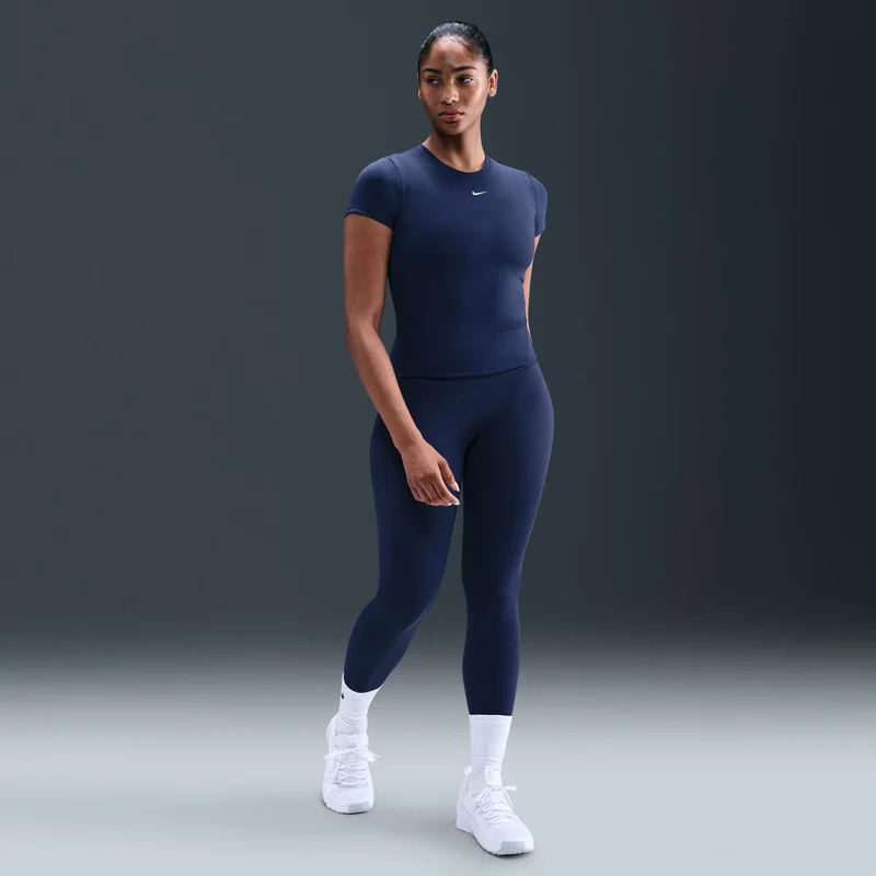 Nike Blue Women's One Fitted Dri-FIT Training Top for Women | Best Price UAE