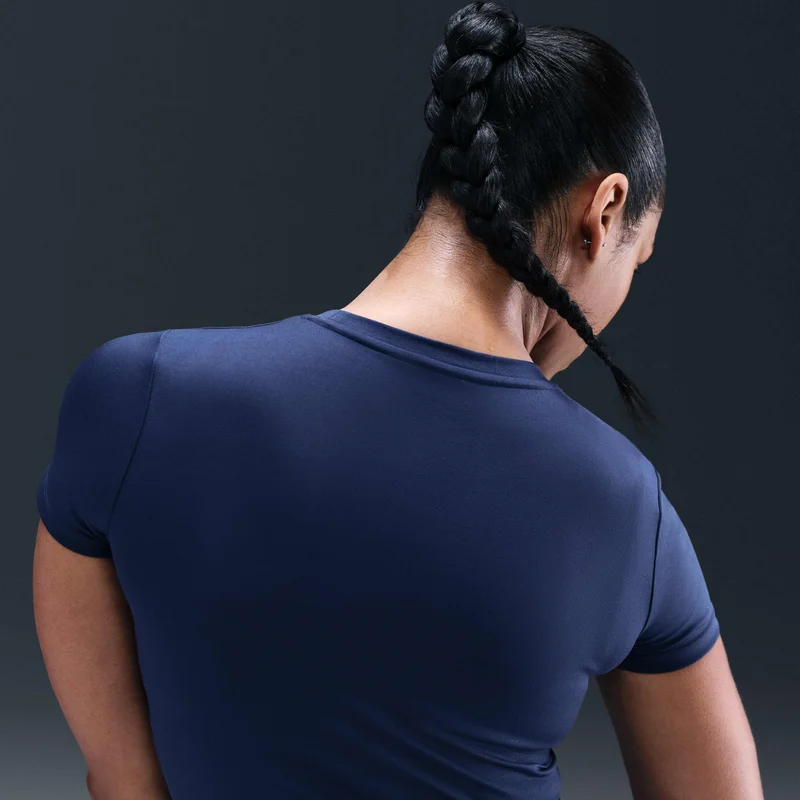 Nike Blue Women's One Fitted Dri-FIT Training Top for Women | Best Price UAE