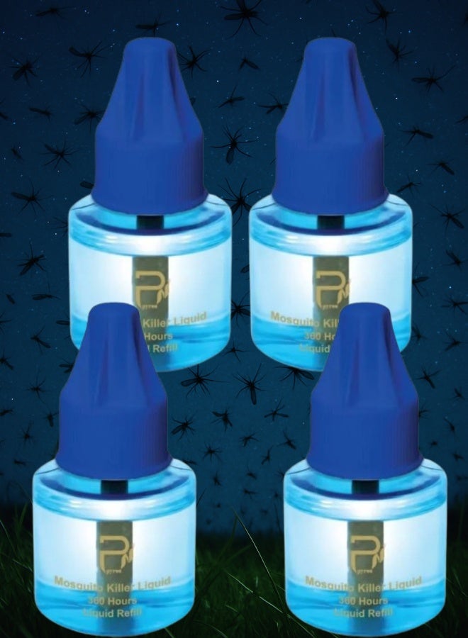 PYRON 4 Pieces Pyron Electric Mosquito Killer Device 360 Hours Mosquito Free with Floral Scented Oil - Image 1