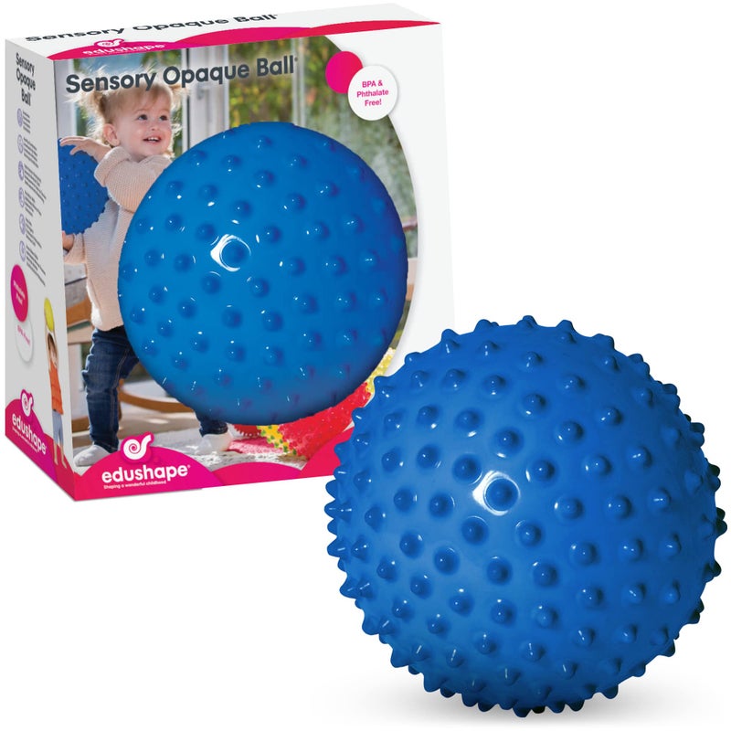 Edushape Sensory Ball for Baby - 7â€ Solid Primary Color Baby Ball That Helps Enhance Gross Motor Skills for Kids Aged 6 Months & Up - Pack of 1 Vibrant Colorful and Unique Textured Ball for Baby - Image 2