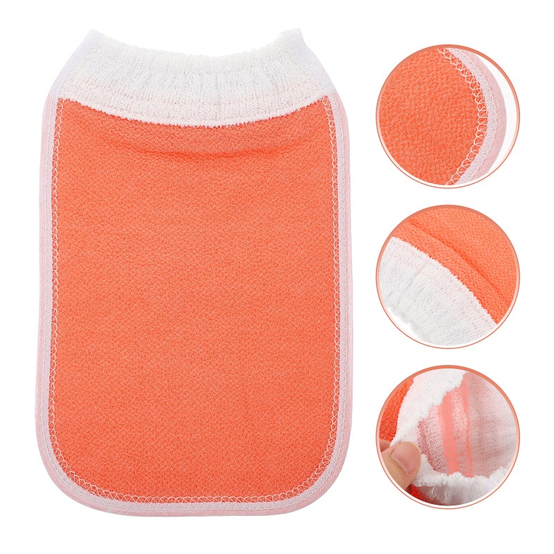 2pcs Double-Sided Bathing Scrubbers Gloves Convenient Shower Towels Gloves Body Mitten (Grey) - Image 3
