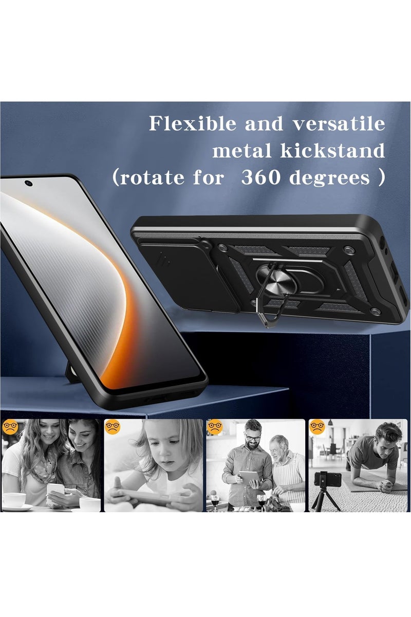 CHEROSIN Phone Cover for Tecno Pova 7 5G with Slide Camera Cover Drop Protective Phone Case with Magnetic Car Mount Holder - Image 3