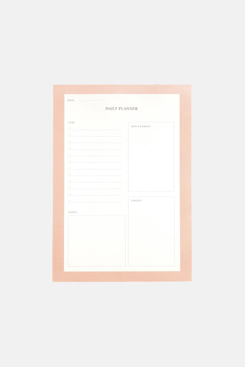 Muy Mucho Pink Daily Planner Organised Notepad
