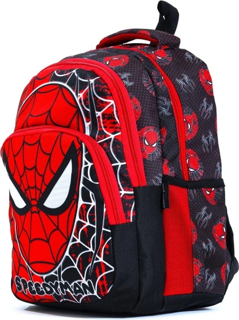 Esbuik New Season Orthopedic - Spider Patterned 3-Piece School Bag Set with Lunch Box and Pen Holder Gift