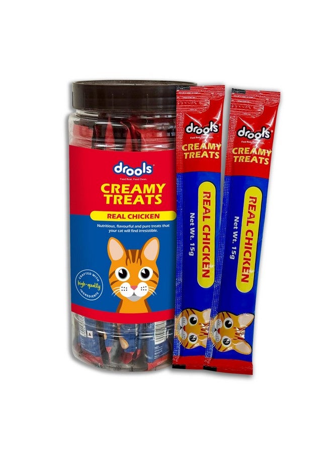 Drools All Life Stages Creamy Cat Treats, Real Chicken, 375 Gm (Pack Of 25) - Image 1