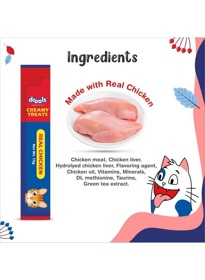 Drools All Life Stages Creamy Cat Treats, Real Chicken, 375 Gm (Pack Of 25) - Image 4