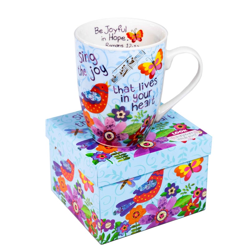 Divinity Boutique Ceramic Boxed Mugs One Size Sing Joy Bird 23579