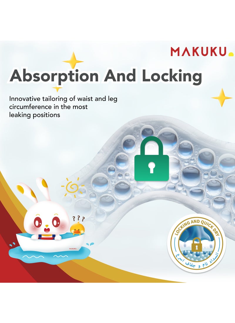 Makuku Comfort Fit Tape Diapers - Size 3 (6-11kg) | 4-6 months | 28 Pieces  - Image 3