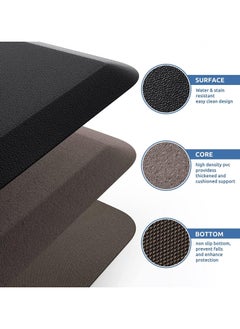 Kitchen Mat Anti Fatigue Mat, Waterproof Non-Slip Kitchen Rugs, Ergonomic Foam Floor Mats Kitchen Carpet for Kitchen, Laundry,Home, Office (Black, 44x120cm) - pzsku/Z279B4EF0605AAFE68236Z/45/_/1725462011/bdd9c411-e2f9-4ed0-a57a-a66d3b737ffc