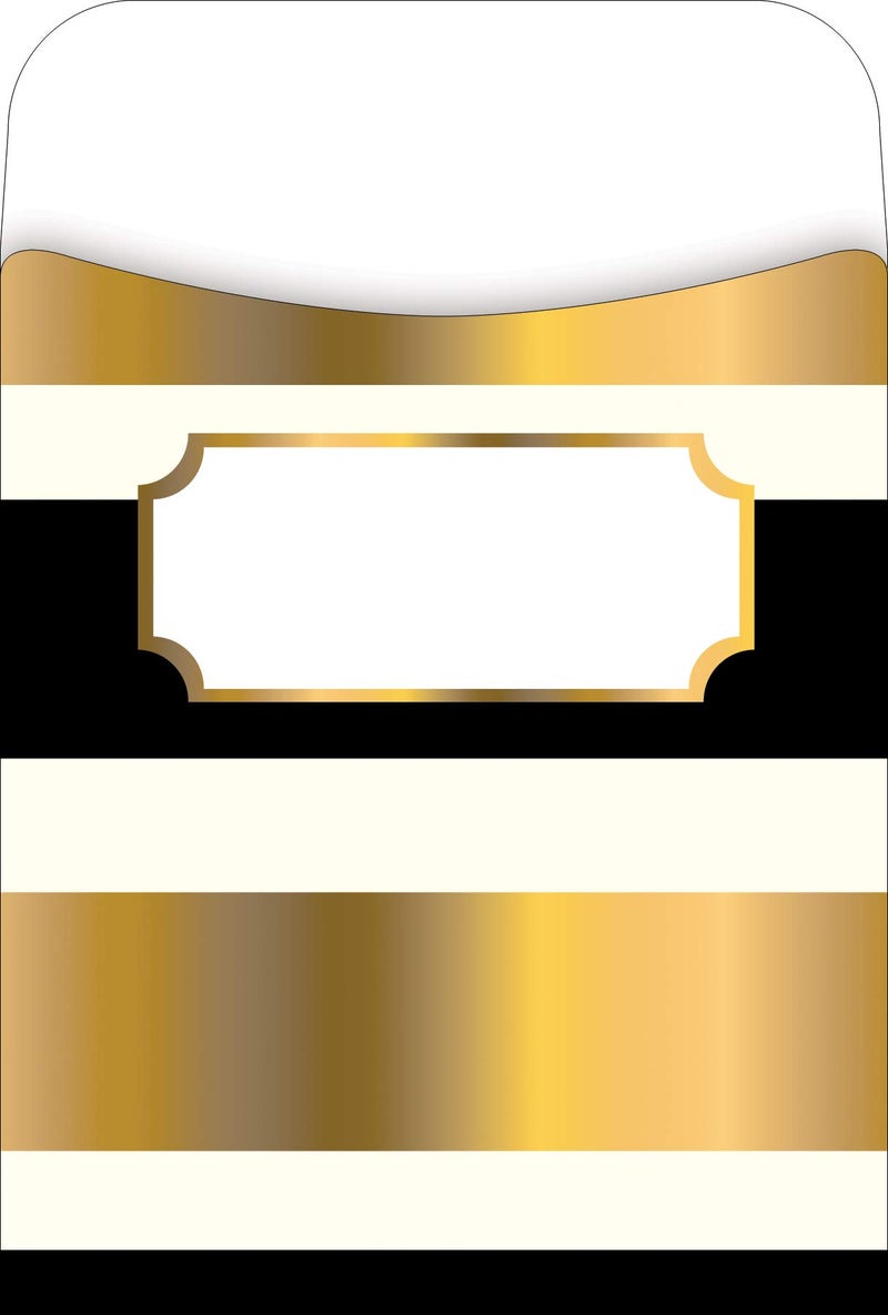 Barker Creek Peel & Stick Gold Library Pockets, 3 Designs, Great for Holding Library, Index, Flash Cards & More! 3½" x 5⅛", 30 Per Pkg (1237) - Image 3