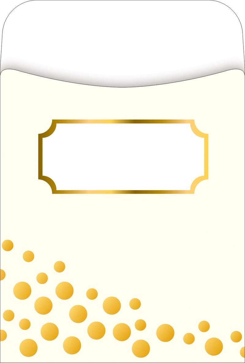Barker Creek Peel & Stick Gold Library Pockets, 3 Designs, Great for Holding Library, Index, Flash Cards & More! 3½" x 5⅛", 30 Per Pkg (1237) - Image 4