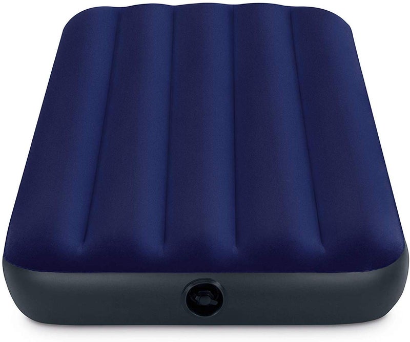 VWretails Plastic Inflatable Single Air Bed Mattress with Luxurious Sleeping Surface, 76x191x25cm (Blue) - Image 2