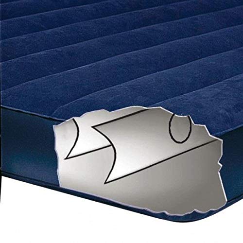 VWretails Plastic Inflatable Single Air Bed Mattress with Luxurious Sleeping Surface, 76x191x25cm (Blue) - Image 3
