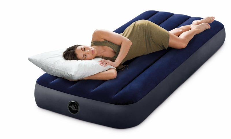 VWretails Plastic Inflatable Single Air Bed Mattress with Luxurious Sleeping Surface, 76x191x25cm (Blue) - Image 4