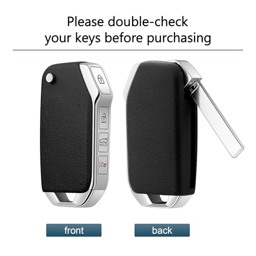 Tengare for Kia Key Fob Cover Flip Car Key Case fits K5 LX Seltos S LS Sorento Soul Sportage NIRO Forte LXS FE - Image 4