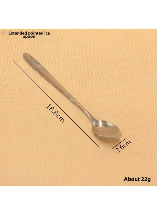 5854 Stainless Steel Kitchen Small Spoon Bare Stainless Steel Spoon Magnetic Small Spoon Small Spoon-Color:No. 2 Tee Bag - Image 5