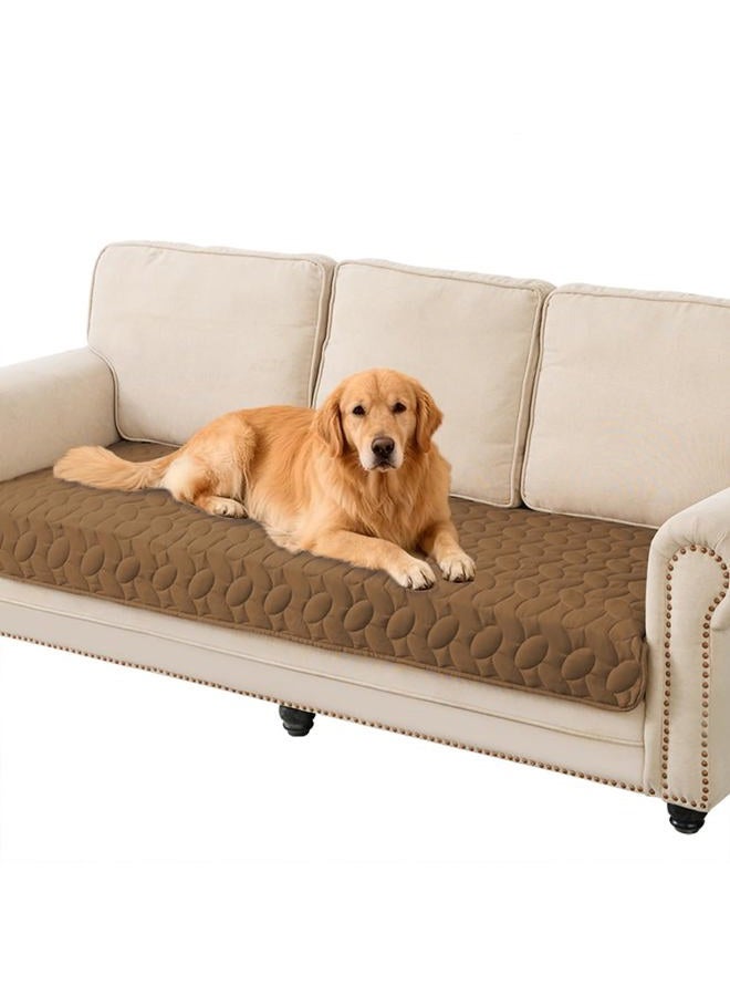 Ameritex Waterproof Pet Bed Cover Anti-Slip Dog Bed Blanket for Sofa and Furniture Waterproof New Pattern Design (Camel, 30x70 Inch (Pack of 1)) - Image 1