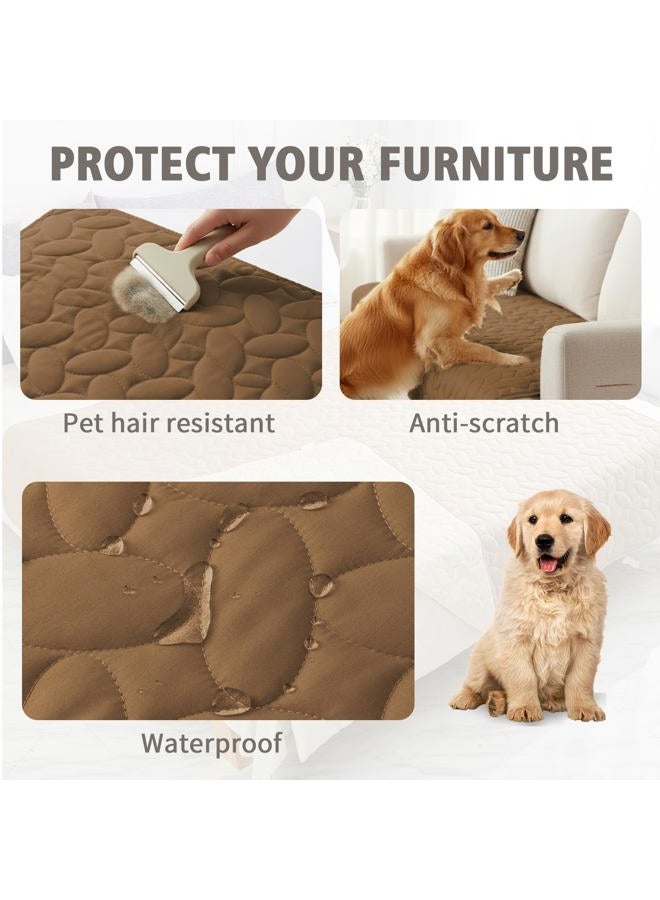 Ameritex Waterproof Pet Bed Cover Anti-Slip Dog Bed Blanket for Sofa and Furniture Waterproof New Pattern Design (Camel, 30x70 Inch (Pack of 1)) - Image 2