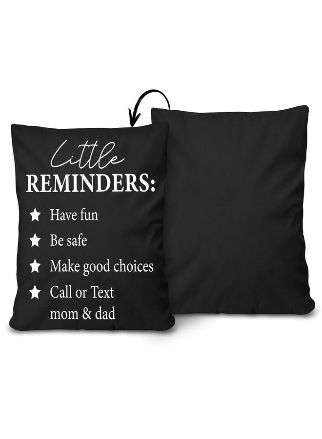 ONDTOM Call Your Mom Dad Throw Pillow Covers, Little Reminders Decorative Pillow Case for Sofa Couch Dorm Bedroom Home Decor Gifts,18x18 Inch -B14 - Image 1