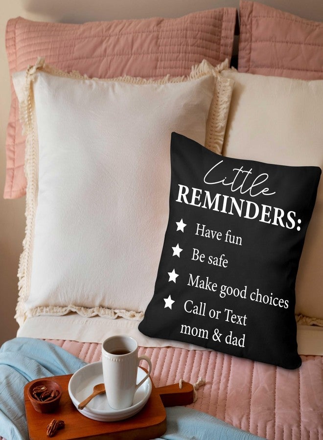 ONDTOM Call Your Mom Dad Throw Pillow Covers, Little Reminders Decorative Pillow Case for Sofa Couch Dorm Bedroom Home Decor Gifts,18x18 Inch -B14 - Image 3