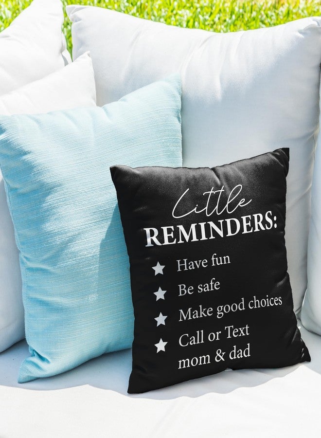ONDTOM Call Your Mom Dad Throw Pillow Covers, Little Reminders Decorative Pillow Case for Sofa Couch Dorm Bedroom Home Decor Gifts,18x18 Inch -B14 - Image 5