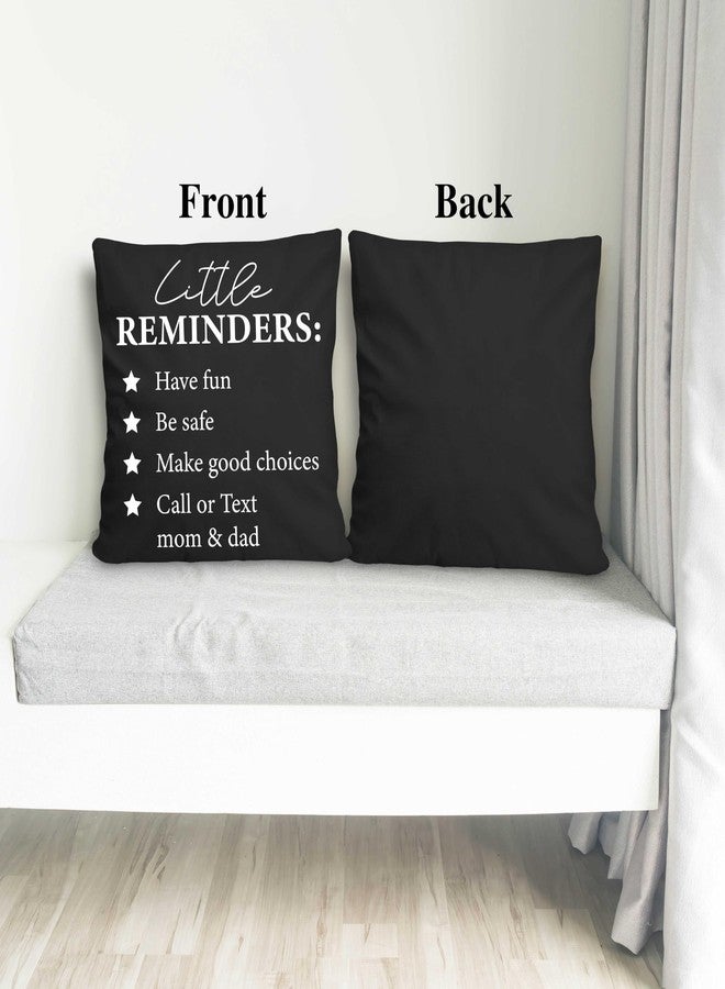 ONDTOM Call Your Mom Dad Throw Pillow Covers, Little Reminders Decorative Pillow Case for Sofa Couch Dorm Bedroom Home Decor Gifts,18x18 Inch -B14 - Image 4