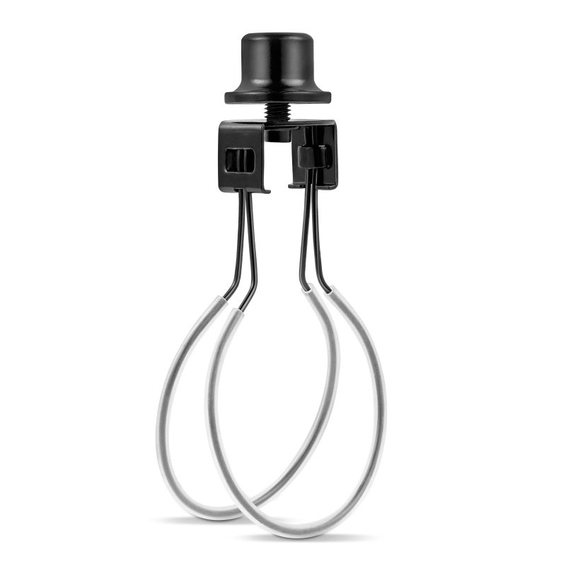 Lamp Shade HolderLamp Shade Light Bulb Clip AdapterClip On Lampshade Adapter Includes Finial and Lampshade LevellersSpring Clip for Light Bulb Black